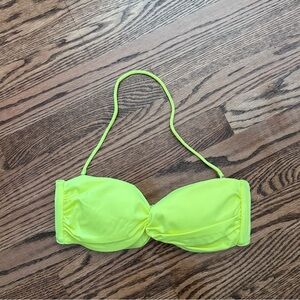 VS NWOT neon yellow green halter clip back removable halter strap at neck med